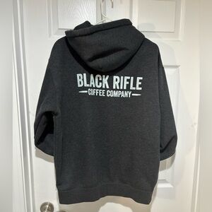 BLACK RIFLE COFFEE COMPANY Charcoal Gray Full Zip Logo Hoodie
